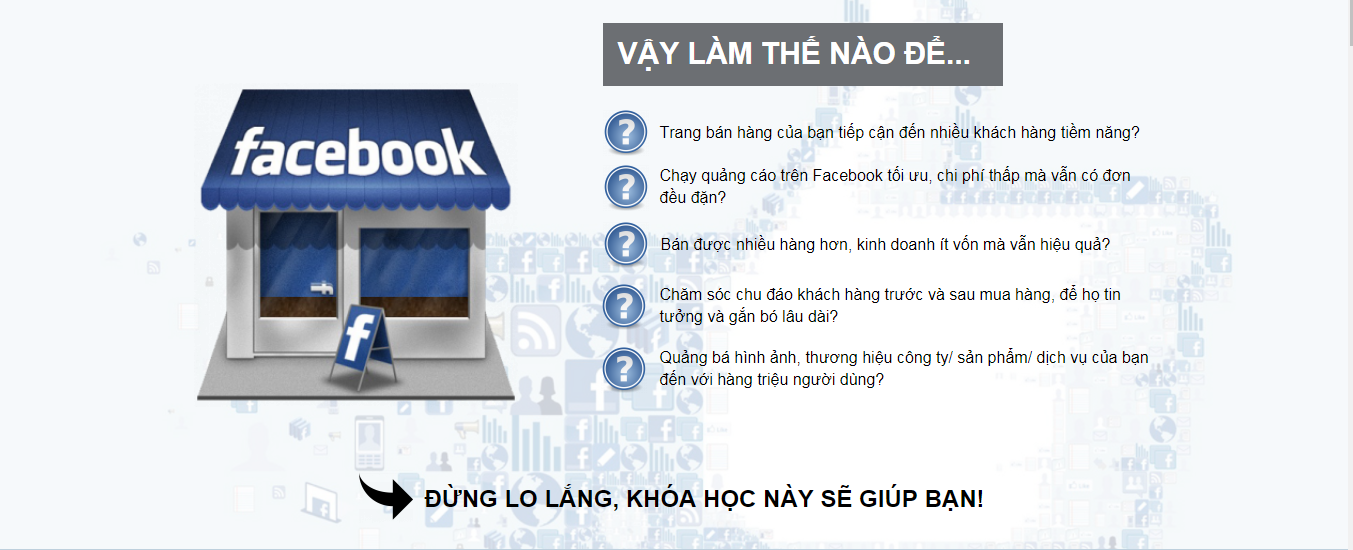 khóa học facebook sẽ giúp bạn
