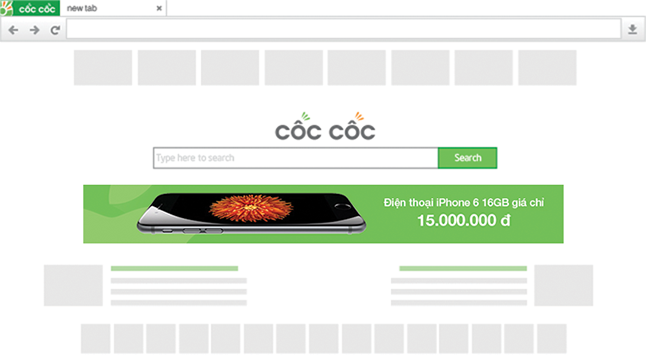 Quảng cáo Banner hiển thị trên Cốc Cốc