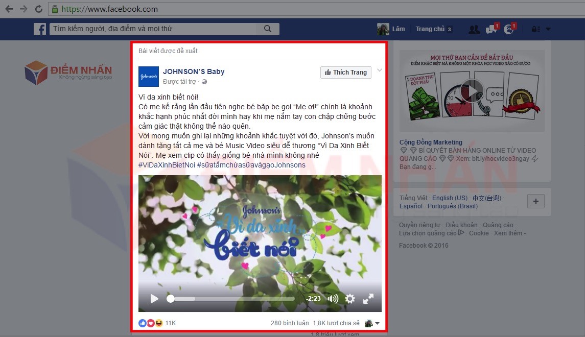 quảng cáo facebook